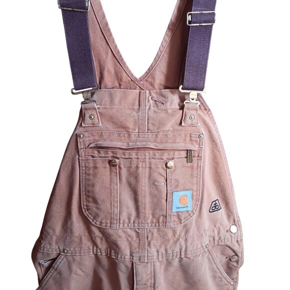 Carhartt Mens Vintage Bib Overalls 40x32 Cotton Mexico Double Knee R41BRN Farm - Picture 3 of 8